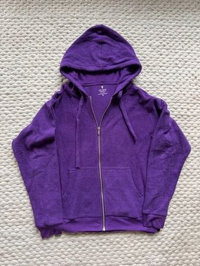 Soft Serve Clothing Cloud Cotton Zip Hoodie - Purple - Size M